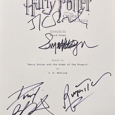 Harry Potter cast signed script cover photo