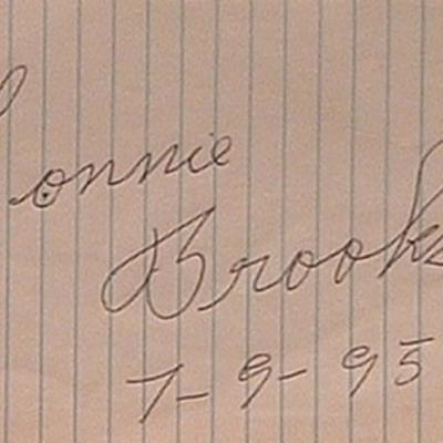 Lonnie Brooks signature slip 