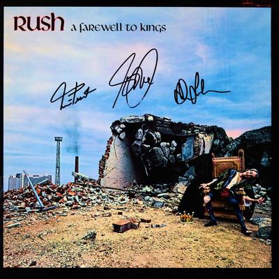 Rush signed A Farewell To Kings album
