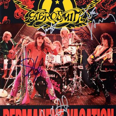 Aerosmith signed Permanent Vacation Tour Book