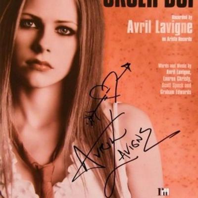 Avril Lavigne signed sheet music