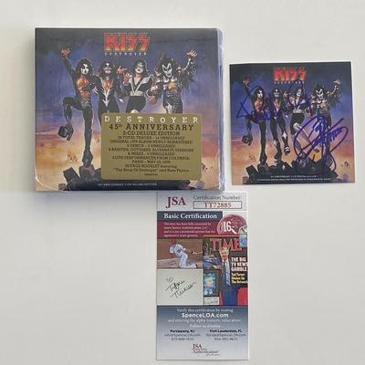 Destroyer Kiss signed CD insert - JSA
