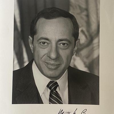 Governor of New York Mario Cuomo signed photo