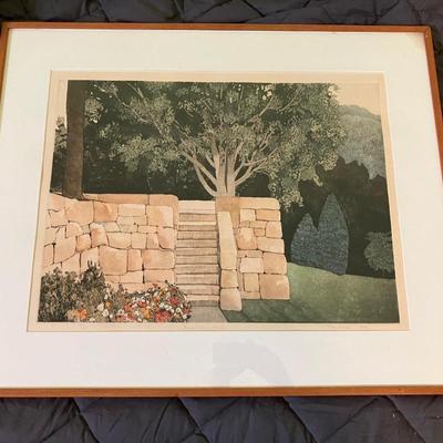 Tony Rosati Etching Signed Limited Rare Colored 33â€w x 27â€h