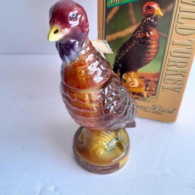 Three Miniature Wild Turkey Burbon whisky Decanters in Boxes