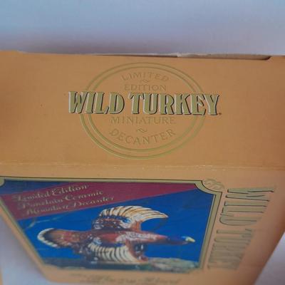 Three Miniature Wild Turkey Burbon whisky Decanters in Boxes