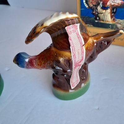 Three Miniature Wild Turkey Burbon whisky Decanters in Boxes