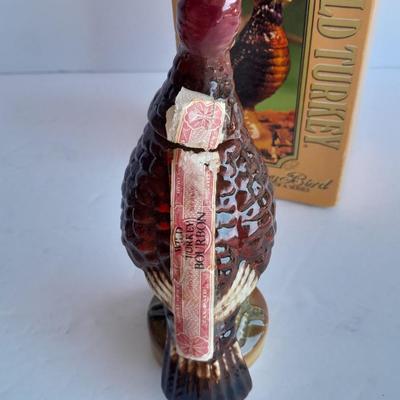 Three Miniature Wild Turkey Burbon whisky Decanters in Boxes