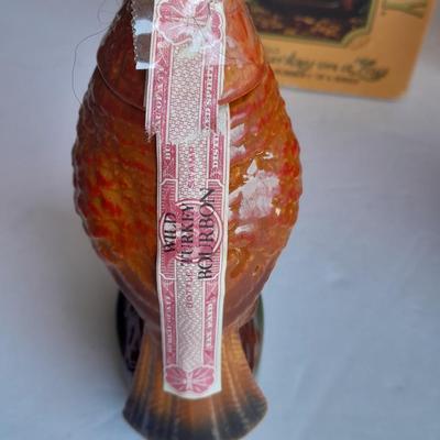Three Miniature Wild Turkey Burbon whisky Decanters in Boxes