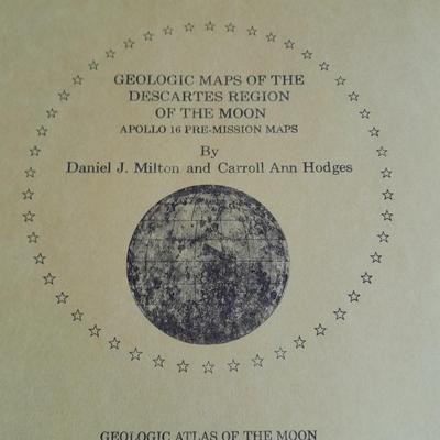 JPL Return to Mar's Hot Wheels Action pack, Books on Space, Trading cards, and Geological maps of the Descartes Region of the moon