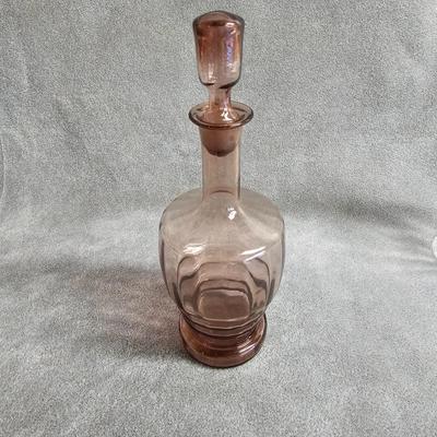 Amethyst Colored Decanter + Glasses  (1G-JS)