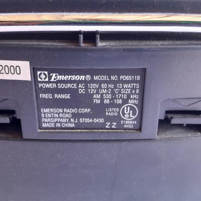 Emerson AM/FM/ CD/ CASSETTE Portable electric radio