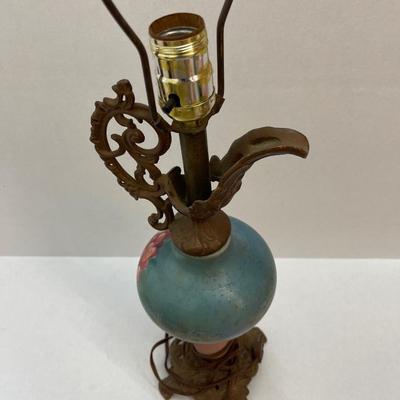 Antique Lamp with Brass Accents