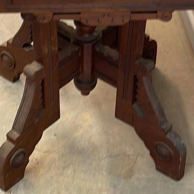 Antique Eastlake Marble Top Table