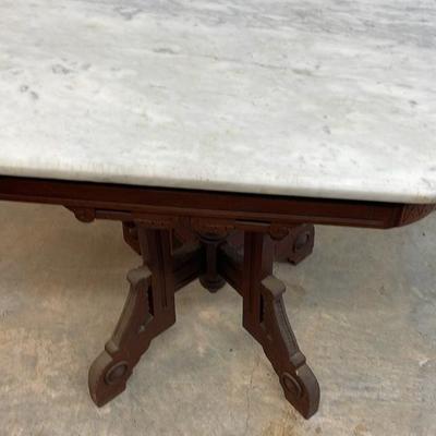 Antique Eastlake Marble Top Table