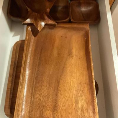 Vintage Wood Trays and Bowls