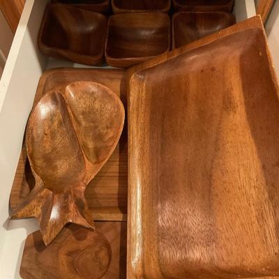 Vintage Wood Trays and Bowls