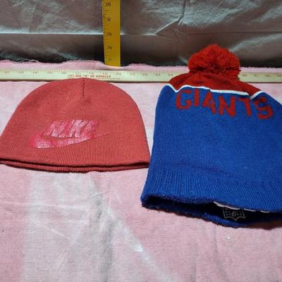 NEW YORK GIANTS NFL KNIT HAT AND A BEANIE