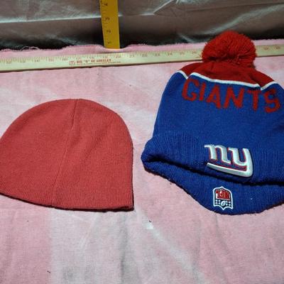 NEW YORK GIANTS NFL KNIT HAT AND A BEANIE