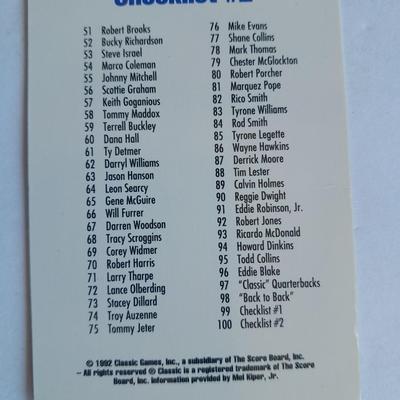 Football Trading cards, 3 ring binder with over 20 pages and Premier edition star cards Playing cards