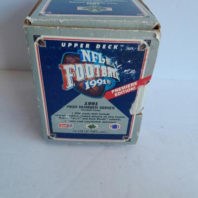 Football trading cards, NFL 1991 Upper Deck High number series and more