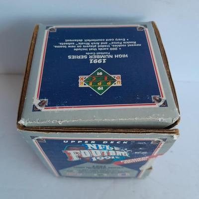 Football trading cards, NFL 1991 Upper Deck High number series and more