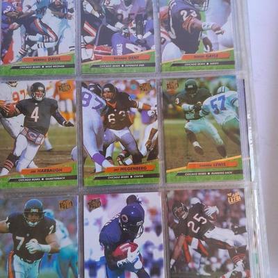 3 ring binder of Football cards, over 20 pages Rules of the game book, and 1970's Football stars book