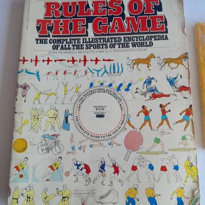 3 ring binder of Football cards, over 20 pages Rules of the game book, and 1970's Football stars book