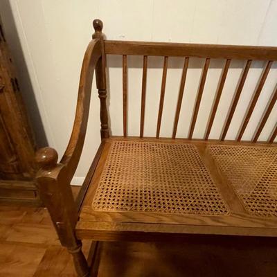 MCM Wicker bench