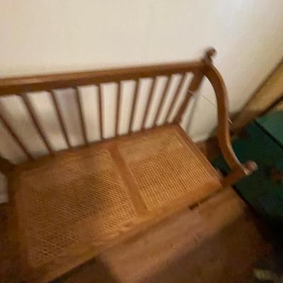 MCM Wicker bench