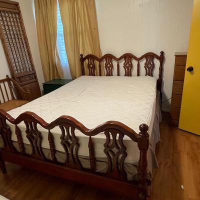 MCM queen bed with mattress