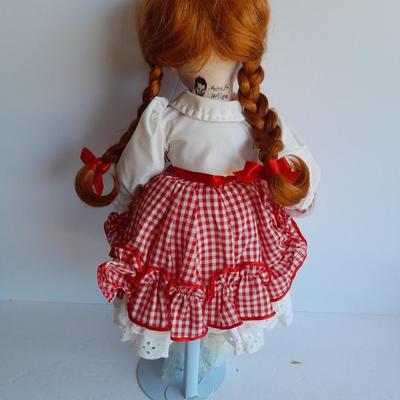 Madison Lee limited collection numbered porcelain doll 3409 with stand
