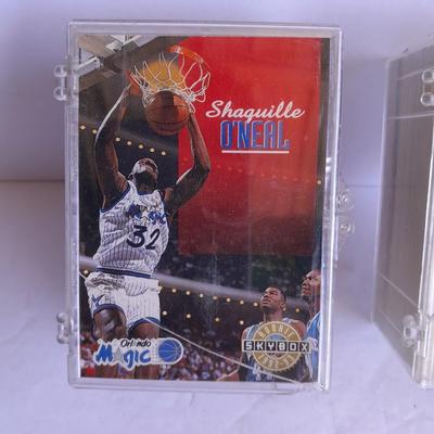 Two plastic boxes with Basketball trading cards, Shaquille O'neal and many others!