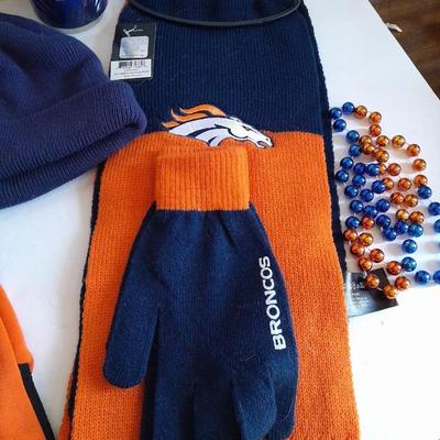 Denver Bronco's Winterwear and Insulated Mug Hats, Gloves, Scarves