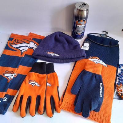 Denver Bronco's Winterwear and Insulated Mug Hats, Gloves, Scarves