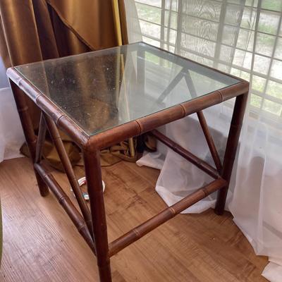 MCM glass side table