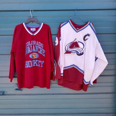 Two NHL Colorado Avalanche Jerseys size XL