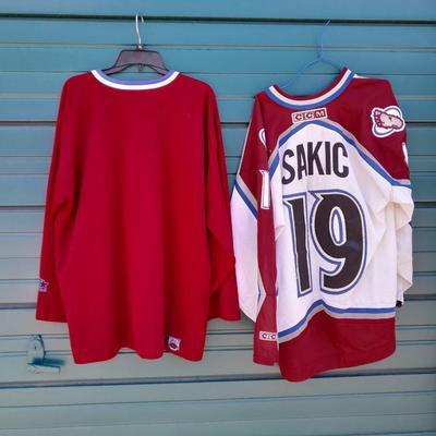 Two NHL Colorado Avalanche Jerseys size XL
