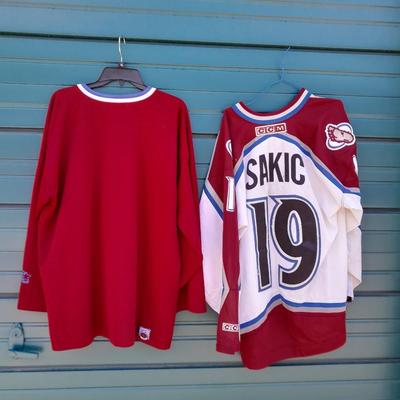Two NHL Colorado Avalanche Jerseys size XL