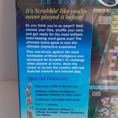 Sealed Scrabble Board game, new Tangos' Puzzle  and wooden Miniature Skeet ball game with metal marbles