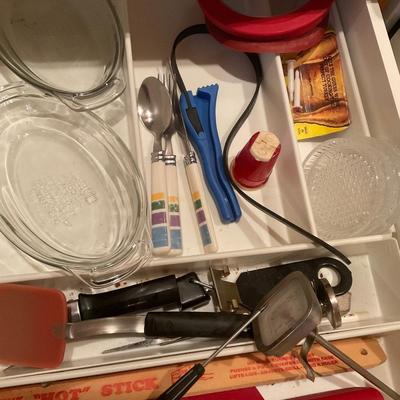 Two Anchor Baking Dishes and miscellaneous