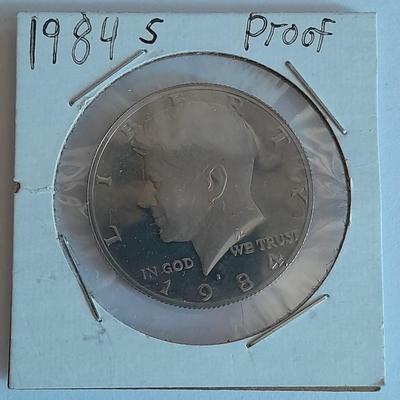 Six Kennedy Half Dollars 1964, 1983, 1984, 1985, 1986, and 1989