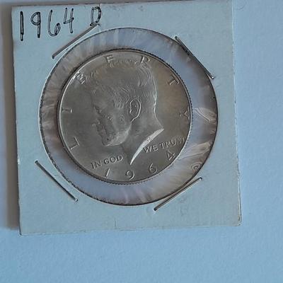 Six Kennedy Half Dollars 1964, 1983, 1984, 1985, 1986, and 1989