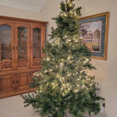 7.5 Foot Prelit Christmas Tree with Stand