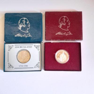1981 & 1982 George Washington Commemorative Proof Silver Half Dollar sets