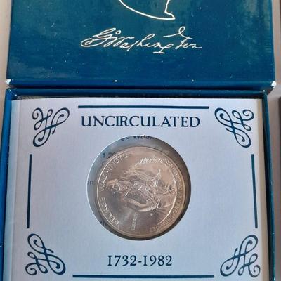 1981 & 1982 George Washington Commemorative Proof Silver Half Dollar sets