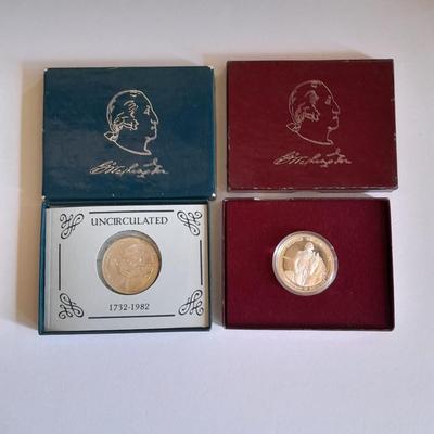 1981 & 1982 George Washington Commemorative Proof Silver Half Dollar sets