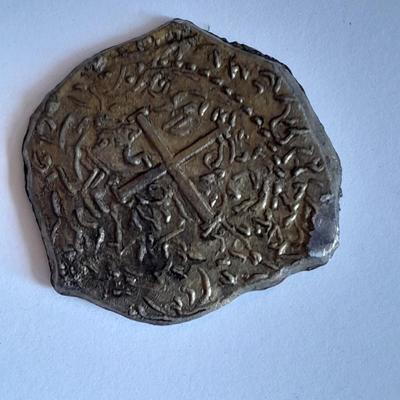 Pirate Gold Doubloon Coin with paperwork