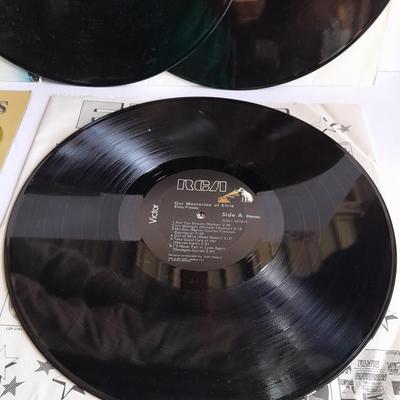 Two Elvis Presley "Legendary Concert Performances" and "Our Memories of Elvis" vinyl LP 12" Records