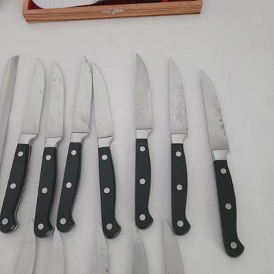 Assortment of Kitchen Knives with Sharpeners (1K-CE)